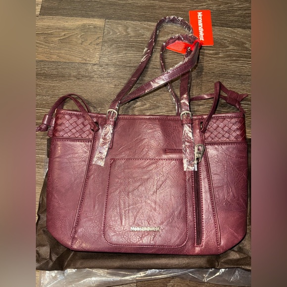 New Wrangler Montana West Red Purse with Dust Bag - Picture 5 of 7